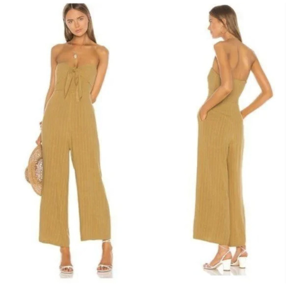 Revolve Pants - Shaycation x  REVOLVE Jocelyn Jumpsuit Mustard Yellow Size Small